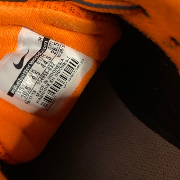 nike revolution 2 orange grey running walking sneakers mens 10.5 - Picture 9 of 9